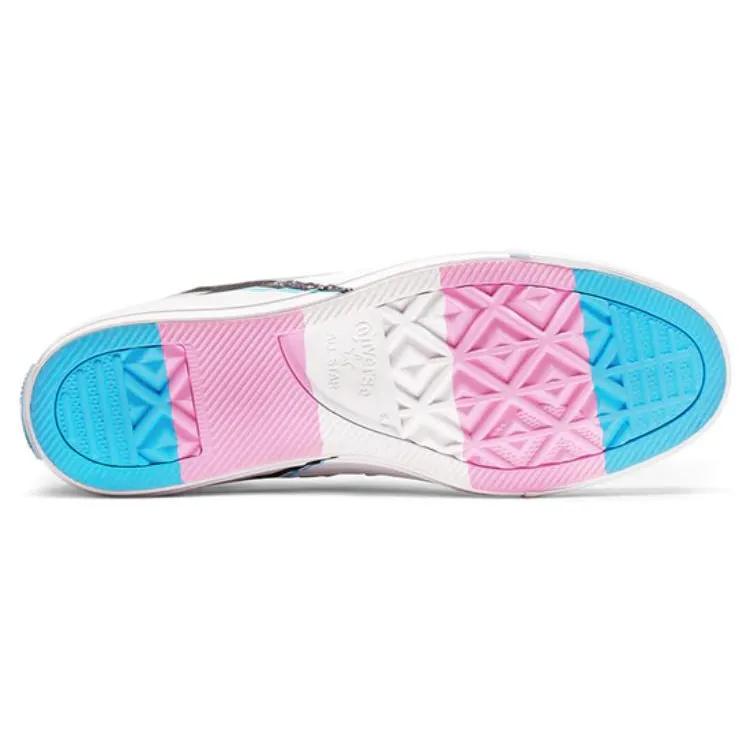 Converse Chuck 70 Hi 'Pride Shimmering Silver' (Unisex) Silver / Egret / Gnarly Blue Canvas Shoes 165723C