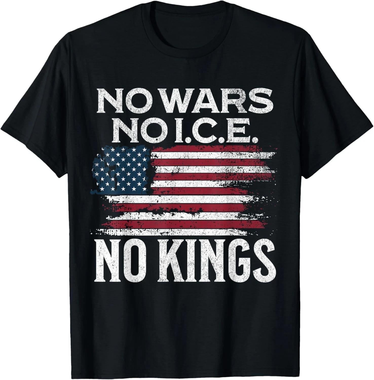 No Wars No ICE No Kings Gift Unisex T-Shirt M