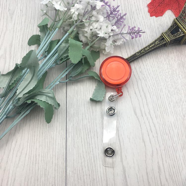 10pcs/lot Transparent Retractable Badge Reel Outdoor Solid Color Badge Reel Retractable Pull String ID Badge Holder красный
