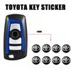 14mm 15mm Car Remote Key Sticker Aluminum Emblem Decoration Decal For Toyota Hilux Aygo Yaris Ractis Corolla Camry Auris Tacoma