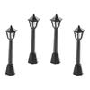 Model Railway Train Lamp 4pcs Post Lights for Doll House Fairy Garden Ornaments