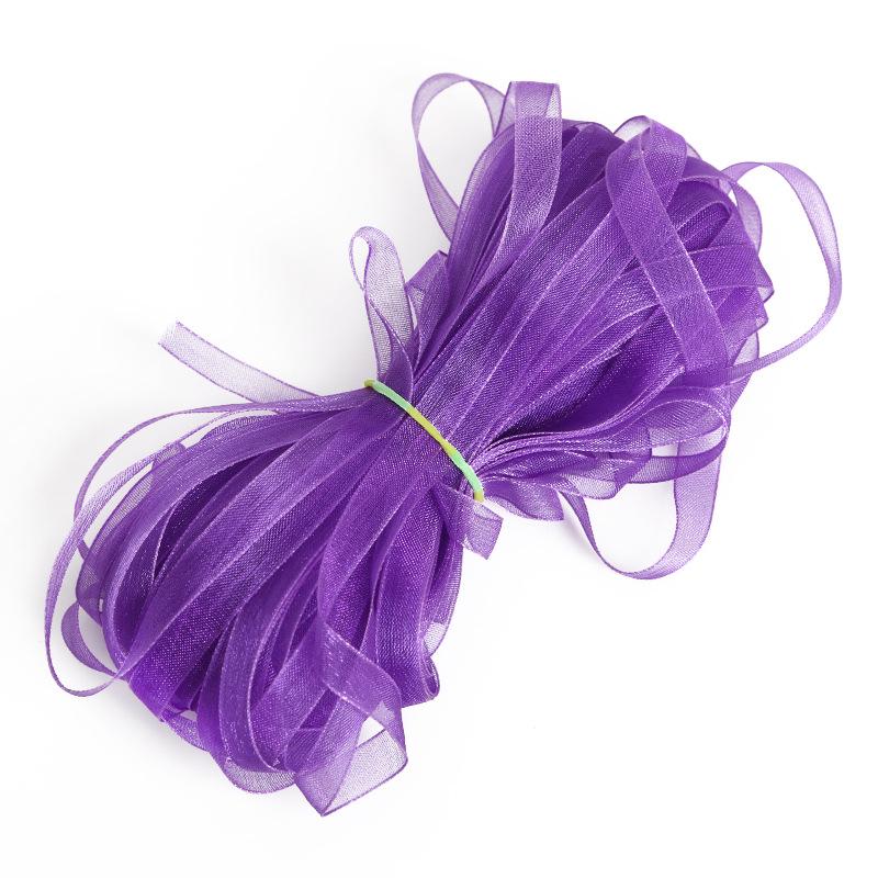 6mm Transparentes Chiffon-Satinband für DIY-Bastelarbeiten: Ohrringe, Haarschmuck, Hutstricken - 18m/Packung