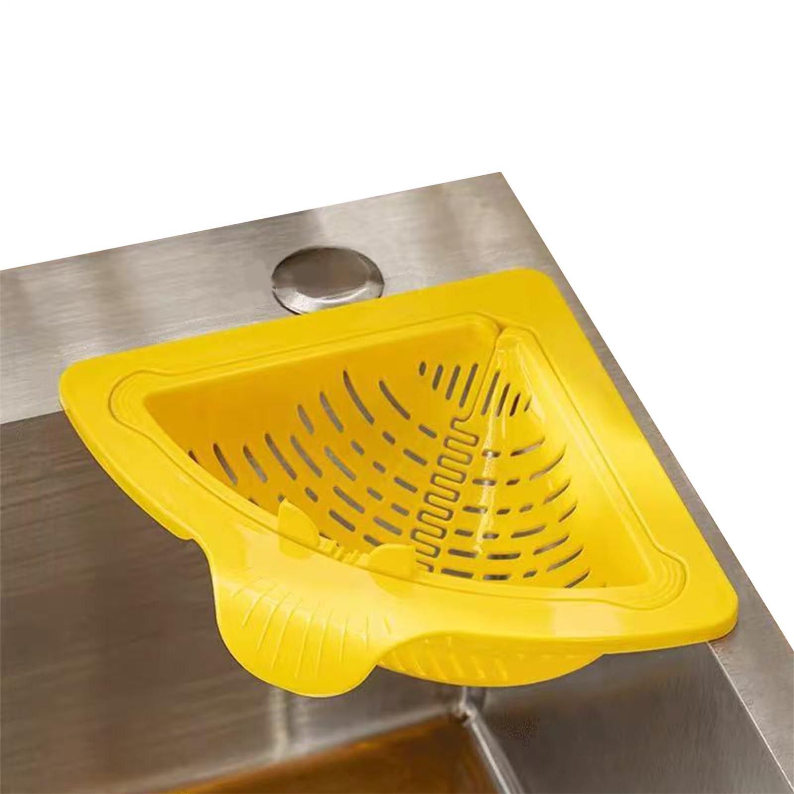 

Suction Cup Sink Corner Shelf, Magnetic And Filter Basket, Puncture-free Triangular Sink Strainer With Lock The Base, Collection Container One Size