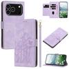 For iPhone 17 Pro Case Tulip Leather Phone Cover with 5 Card Slots Wallet
