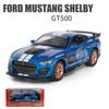 1:Ford Mustang Shelby GT500 im Maßstab 32: Legierungs-Druckguss-Modellauto zum Zurückziehen mit Sound und Licht, Mini-Simulationsfahrzeuge, Spielzeug für Kinder und Freunde