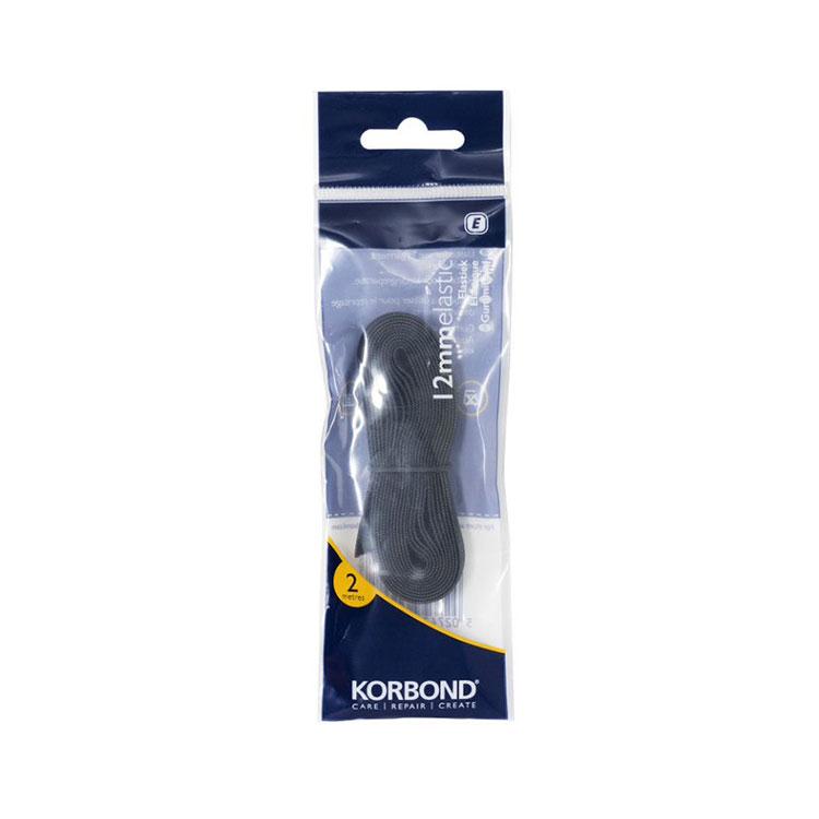 Korbond Elastic Black 12mm x 2m