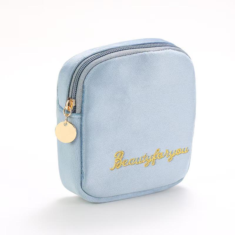 Samt-Make-up-Tasche: Hochkapazitives, Premium 4-teiliges Kosmetik- und Lippenstiftaufbewahrungsset
