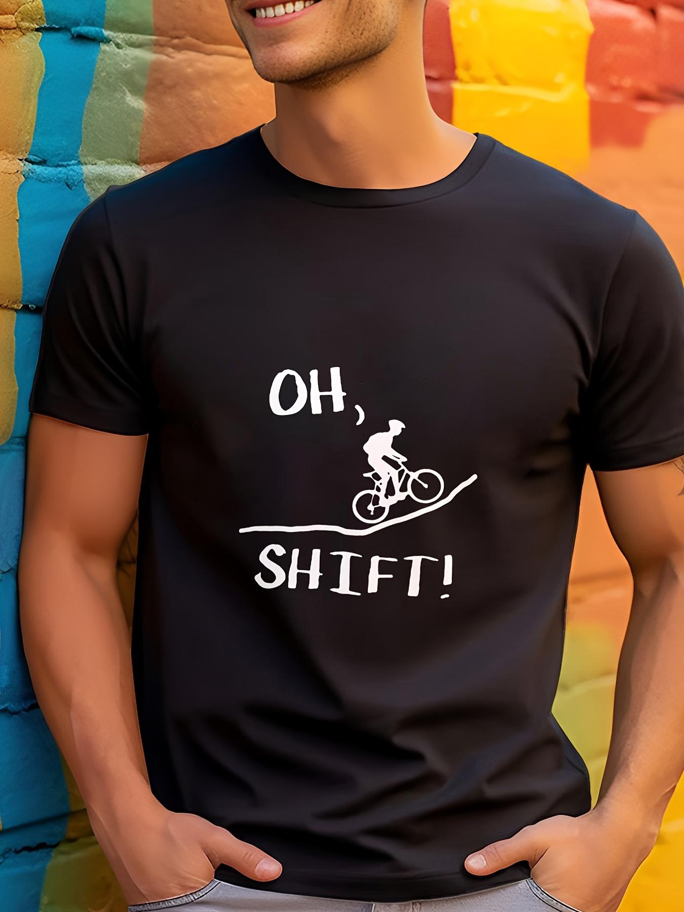 Funny Cycling Graphic T-shirt - Oh S