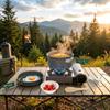 Camping Cookware Set, 8-Piece Ultralight Kit for 2 People, Grey