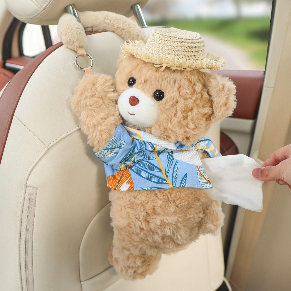 Creative Car Tissue Hanger Doll Cartoon Plush Tissue Box Dispenser  Living Room
