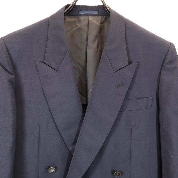 Lanvin Wool Blend Tailored Jacket Gray Double Button Men's Used
