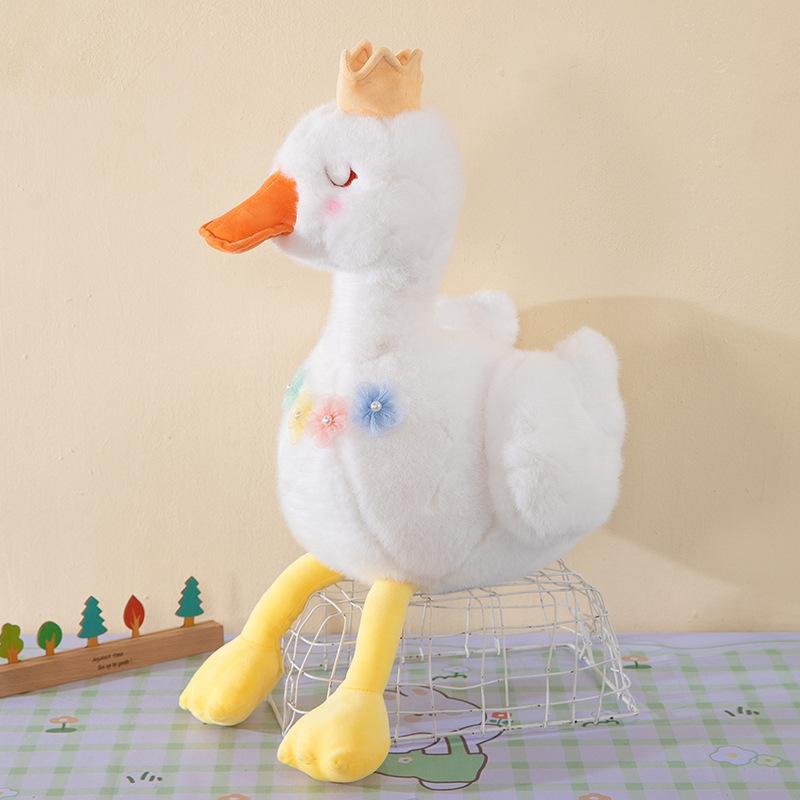 

Мягкая игрушка Pearl Swan, кукла, милая большая белая гусь, спящая кукла, детская успокаивающая кукла 40CM【0.32kg】
