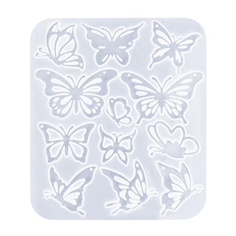 Moules à boucles d'oreilles en forme de papillon accrocheur Moules en silicone pour pendentifs d'oreilles personnalisés pour les amateurs d'artisanat