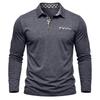 Men's Button Down Collar Long Sleeve Polo Shirt.