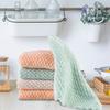 12 Stück doppelschichtige saugfähige Mikrofaser-Küchengeschirrtücher Antihaft-Öl-Haushalts-Reinigungstuch Wischtuch Home Kitchen Tool Staublappen