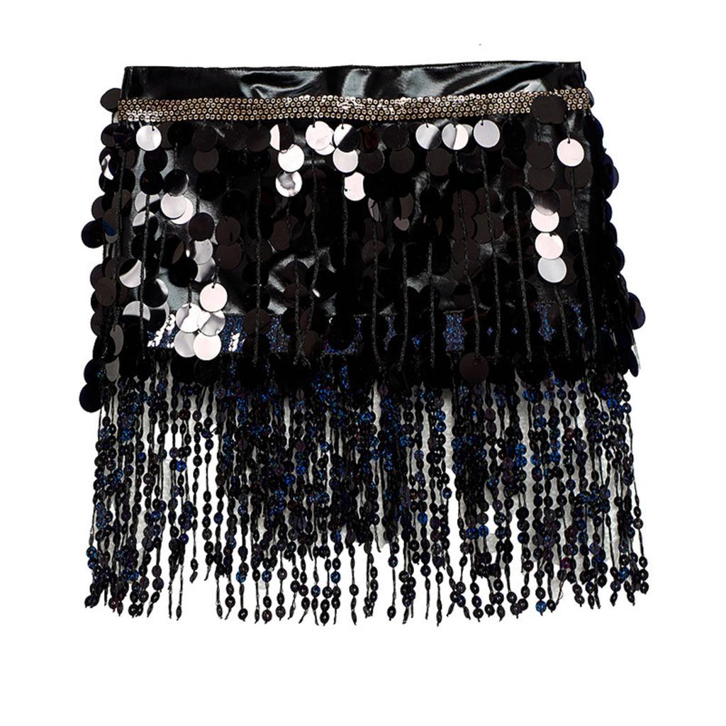 Lenço de Cintura para Dança do Ventre Feminino, Corrente de Cintura de Dança, Lenço de Quadril de Performance com Franjas