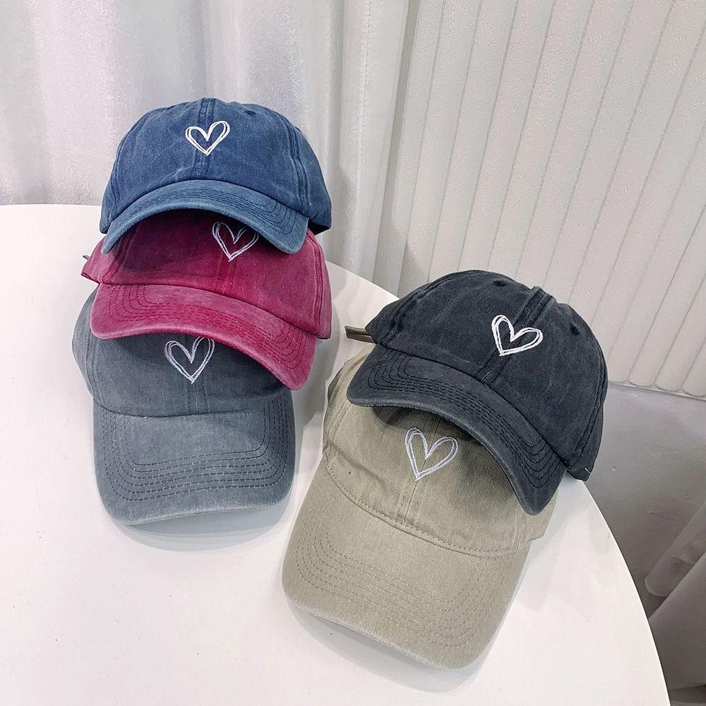 

Sport Hat For Men Embroidery Visors Cap Love Heart Baseball Cap Korean Style Hat Snapback Hat