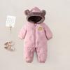 Infant Winter Fleece Romper for 3-12 Months - Unisex, Thick, Cotton-padded
