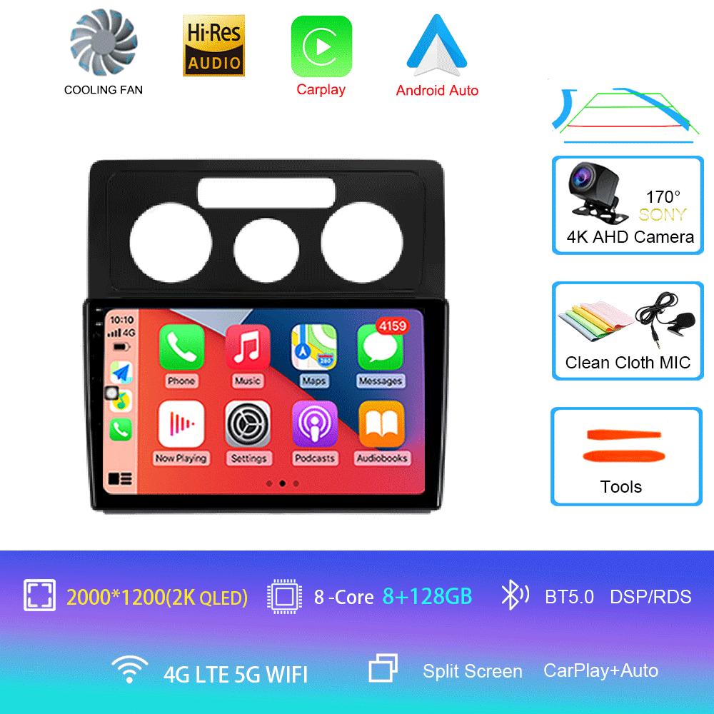Android 14 Car Radio For Volkswagen Caddy 2K 3 III 2004 - 2010 Multimedia Video Player Navigation Stereo GPS No 2din 2 Din Dvd