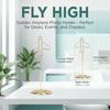 10Pcs Porte-photo en métal en forme d'avion avec base Porte-cartes de bureau Affichage de cartes de table