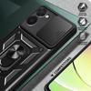 For Realme C33 2023 4G/C33 4G Sliding Camera Design Phone Case PC+TPU Kickstand Protective Cover
