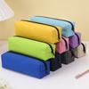 Estojo de lápis de cor sólida, bolsas de lápis simples para estudantes, novos artigos de papelaria, material escolar, presente para crianças, bolsa grande de cosméticos com zíper