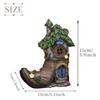 Valery Madelyn Cute Shoe Treehouse Ornament with Solar Light, 15cm Waterproof Resin, Perfect as a Birthday Gift or Outdoor Decoration