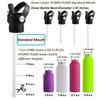 1 Set Black Water Bottle Lid with Straw & Brush BPA-Free Food Grade Plastic Cup Lid with Handle Portable Replacement Straw Caps for Outdoor