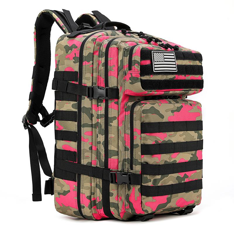 45L Hiking Travel Backpack for Men Women Tactical Camouflage Backpacks Large Outdoor Camping Adventure Multifunctional Bag