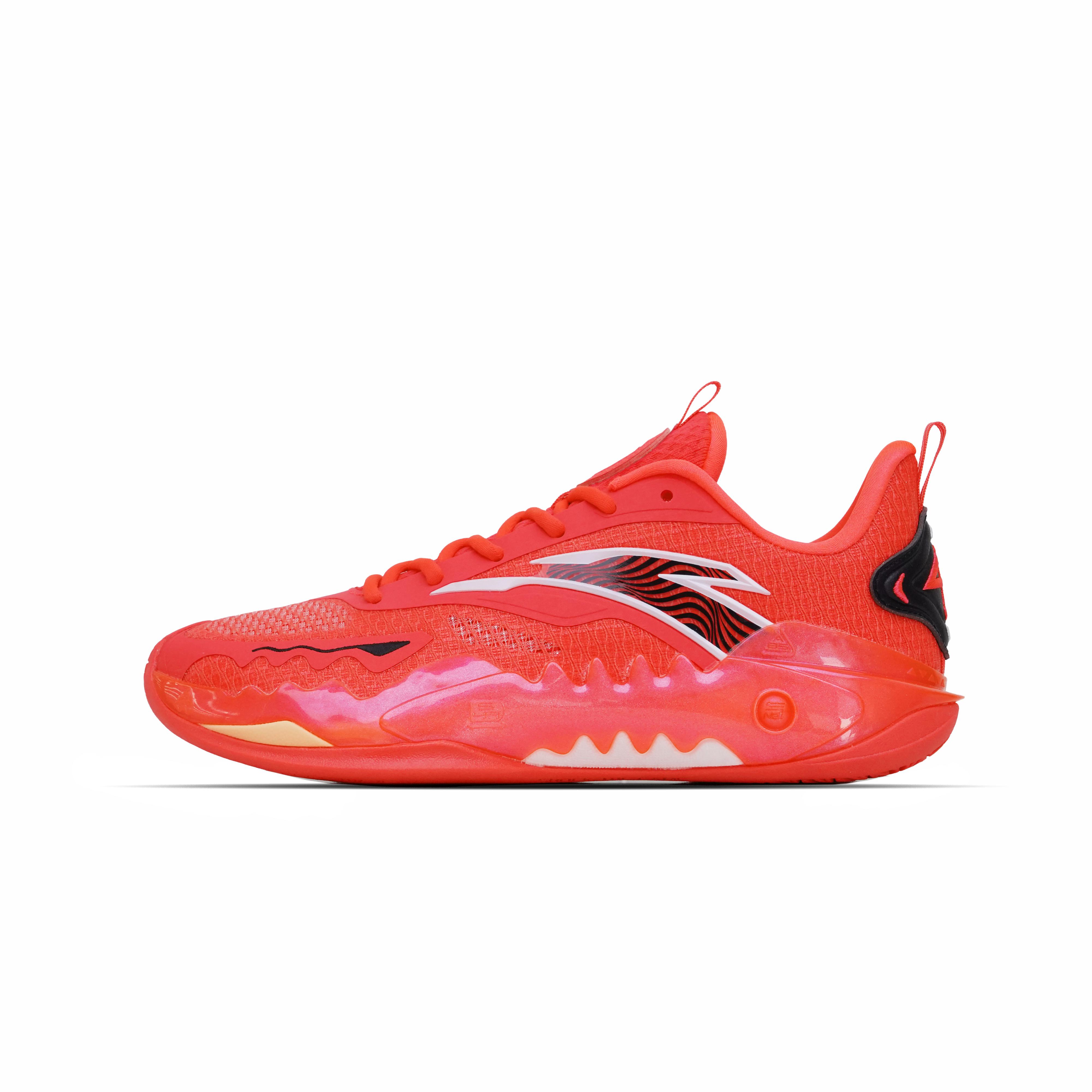 

Anta Shock Wave 5 Low top Basketball Shoes Men s Neon Bright Red 112621626-2 45