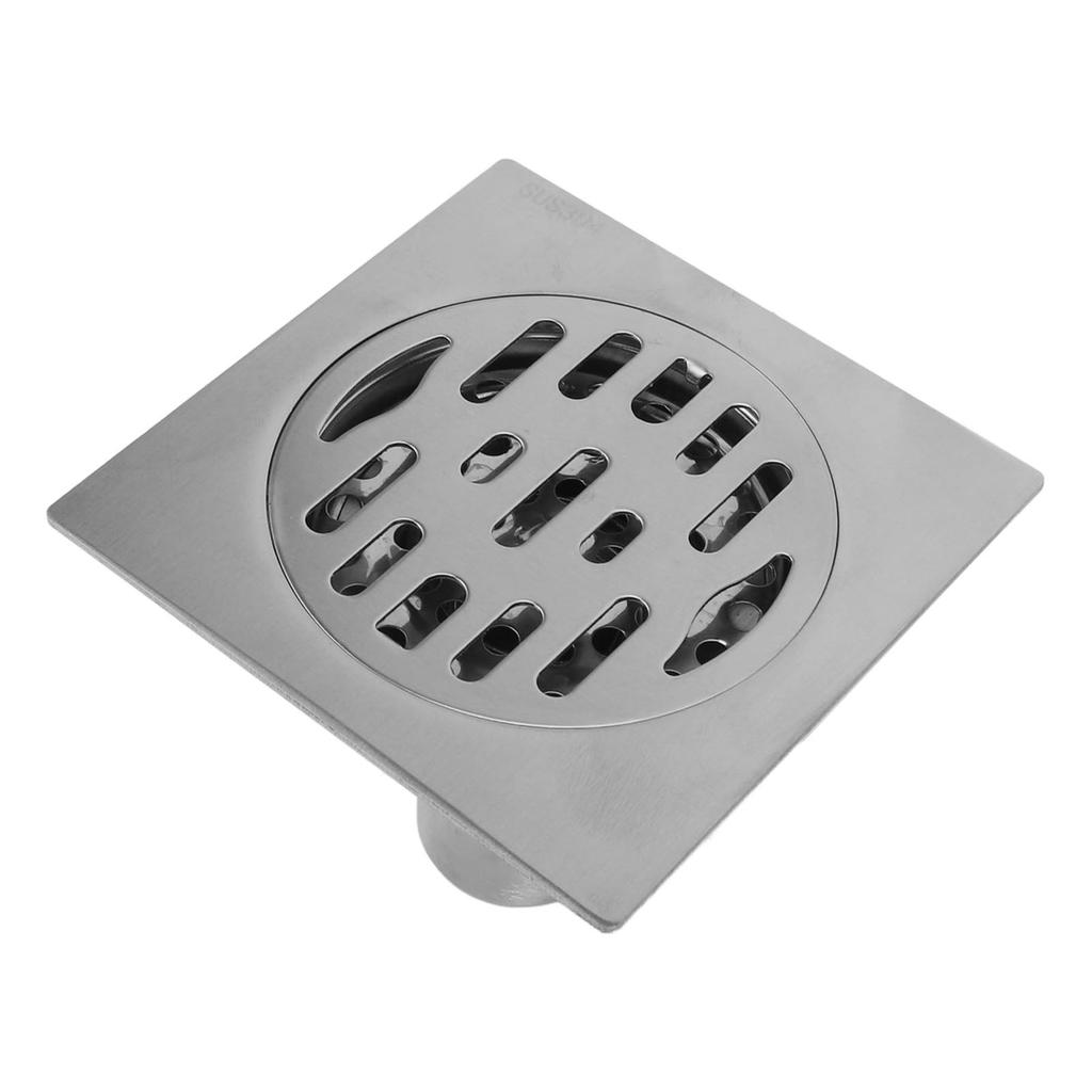 Square Shower Drain Kit 4.3in Stainless Steel Anti Clogging Odor Free Floor Drain for 50mm 75mm