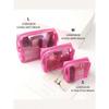 3pcs/Set Transparent Mesh Makeup Bag Set Large Capacity Makeup Organizer, Small Lipstick Pouch, And Medium Large Travel Toiletry Bag