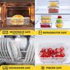 Transparent Airtight Food Containers Snap Lids Sealed Food Storage Containers Leakproof Plastic Refrigerator Storage Box