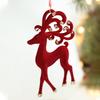 Gold Powder Red Christmas Decoration Flocking Pendant Bow Wreath Christmas Tree Hanging Ornament Xmas New Year Party Home Decor
