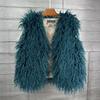 Autumn Winter Eco-Friendly Fur Women's Vest Artificial Fur Lamb Wool Warm Sleeveless Coat Clothing