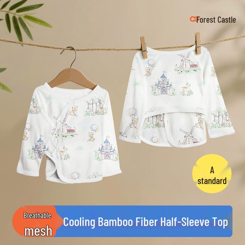 Bamboo Fiber Summer Baby Jumpsuit, Antibacterial & Breathable, for Infants & Toddlers