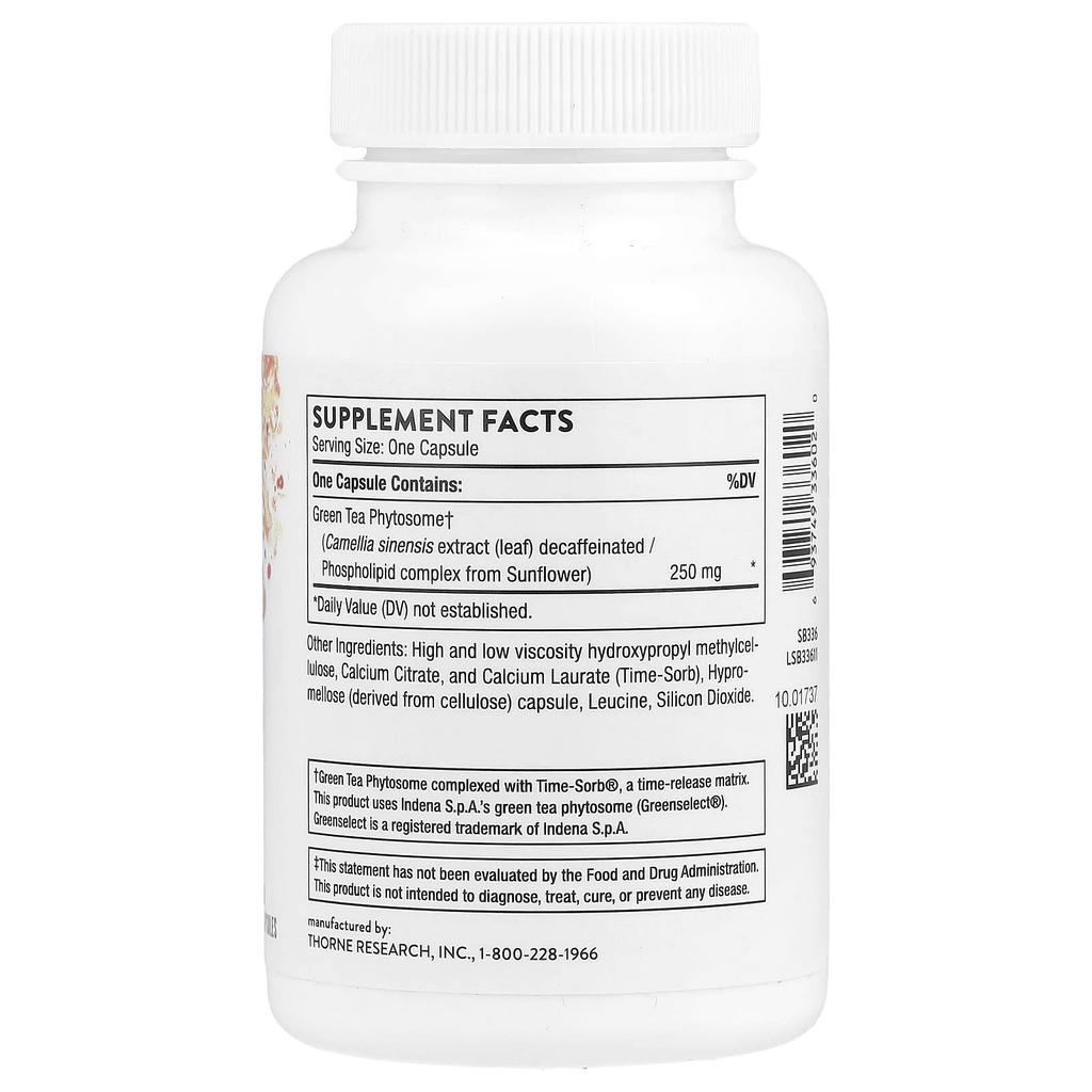 Green Tea Phytosome, 60 Capsules (250Mg Per Capsule)