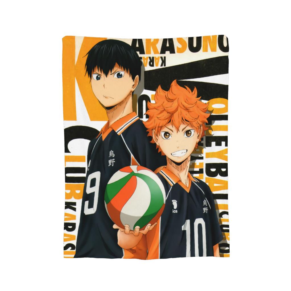 Haikyuu Japanese Anime Blanket Flannel Summer   Multifunction Ultra-Soft Throw Blanket for Home Couch Bedspreads