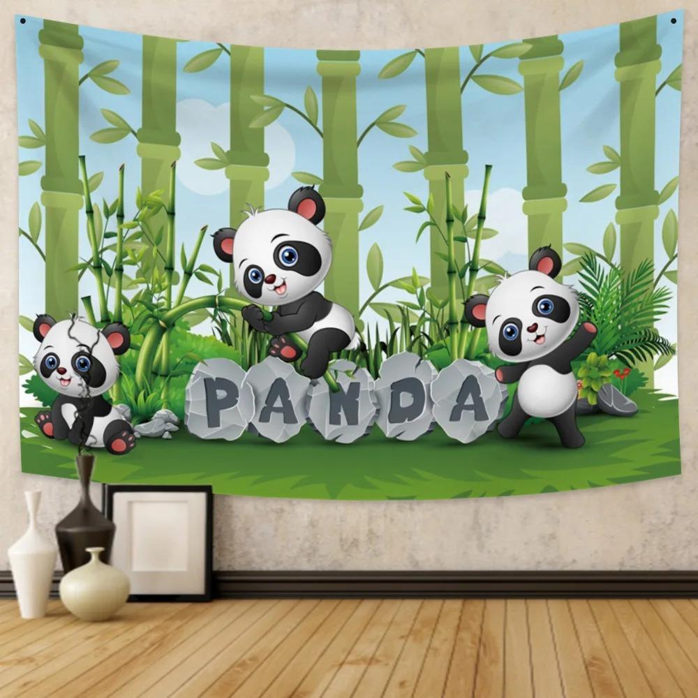 Китайский панда милый декоративный гобелен домашний декор стены офис гостиная гобелен — фото 24