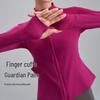 Nude Feel Women's Slim Fit Long Sleeve Yoga Jacket: Stand Collar, High-End Autumn/Winter Fitness Apparel