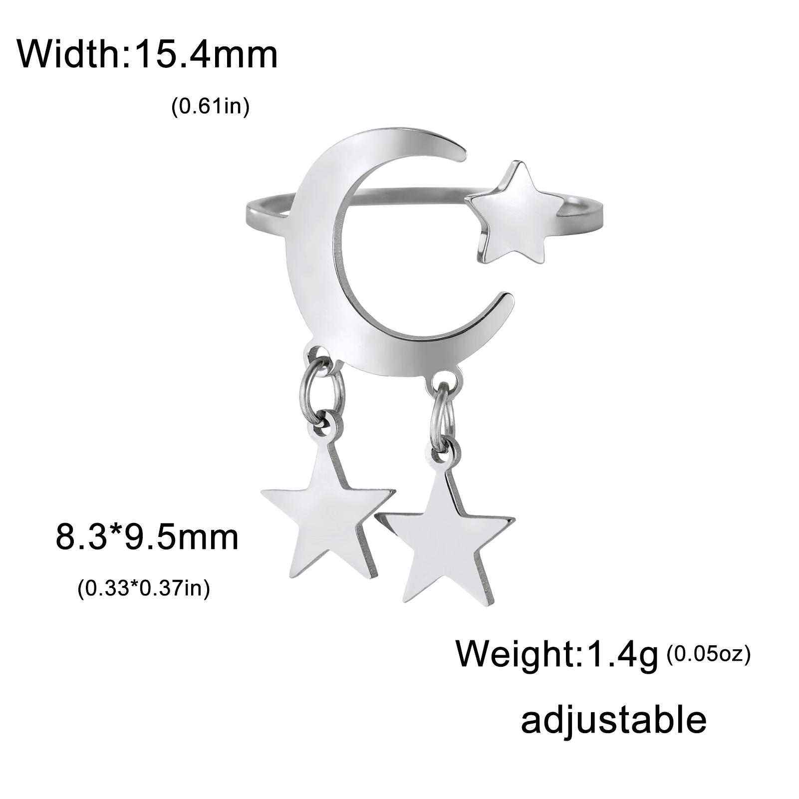 

Лемегетон Открытое кольцо для пары Маленький шарм Циркон Цепочка из нержавеющей стали Аксессуары Циркон в форме сердца Красота Пончики Новинка