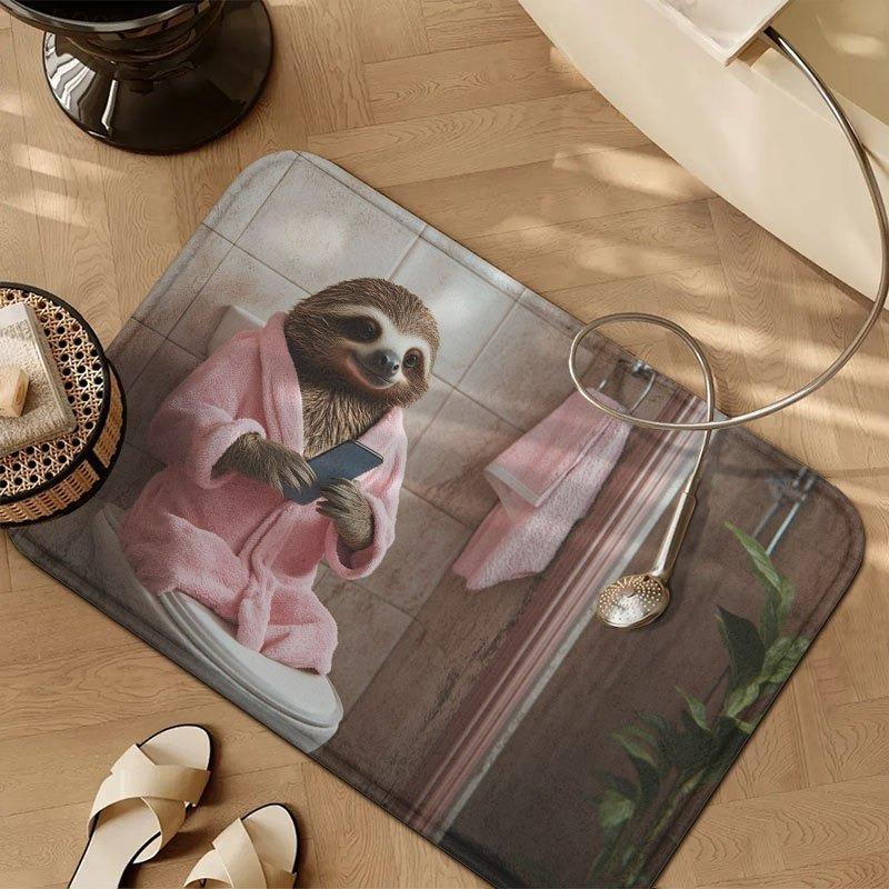 1PC Cute mat fox pattern Door Mats Kitchen Rugs Non-Slip Pop design Bathroom Rugs Bath Mat Carpet for Home Sink Laundry Decor