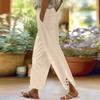 Women's Fashion Casual Pants Solid Color Straight Pants Elastic Waist Pants With Pockets
