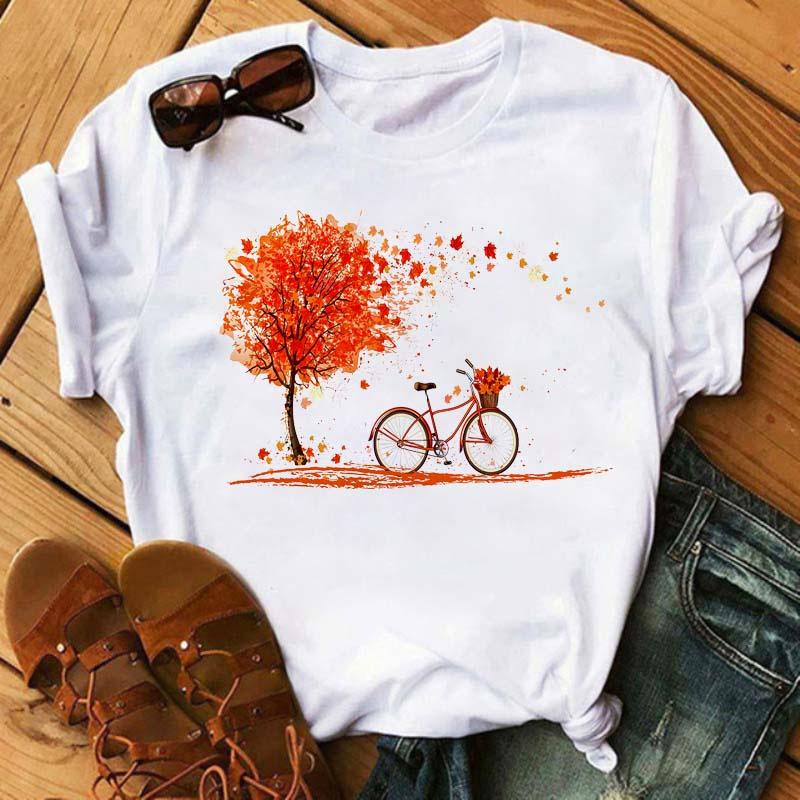 Women Graphic Flower Floral Printed T-shirts Cute 90s Style Vintage Print Tops Lady Tees Clothing Female T Shirt Womens T-Shirts