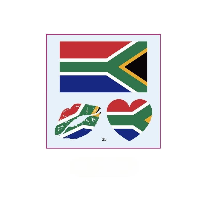 10PCS New World Cup Flag Tattoo Stickers Football Game Games Tattoo Stickers Makeup Face Stickers