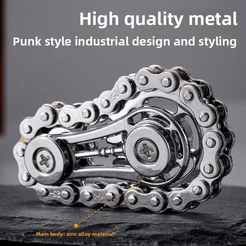 Sprocket Flywheel Flywheel Flying Top Flying Disk Anti-Anxiety Ornaments Metal Bicycle Chain EDC Rotating Flying Disk Adult Toy