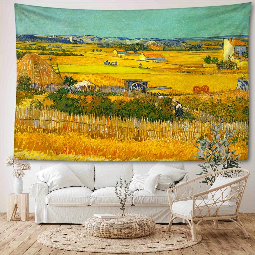 Vibrant Medieval Oil Painting Tapestry - Durable, Lightweight Polyester Wall Hanging for Living Room & Bedroom Decor with Easy Care