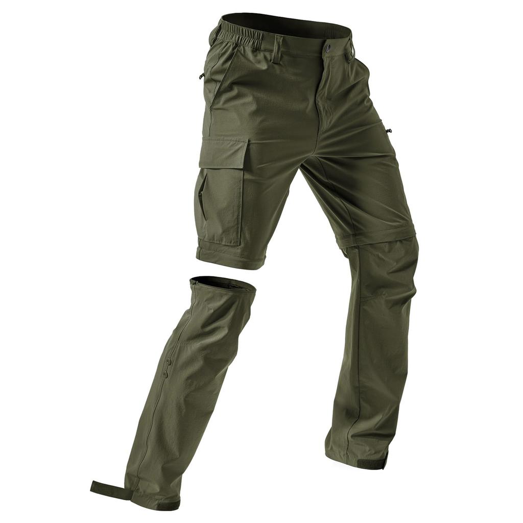 Detachable Sports And Leisure Multi Pocket Workwear Shorts, Loose Outdoor Casual Long Pants, Cropped Pants