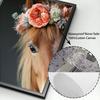 Baby Animals Bunny Goat Pig Dog Horse Sheep Flower Crown Canvas Posters and Prints Wall Art Pictures for Home Kid Room Decor