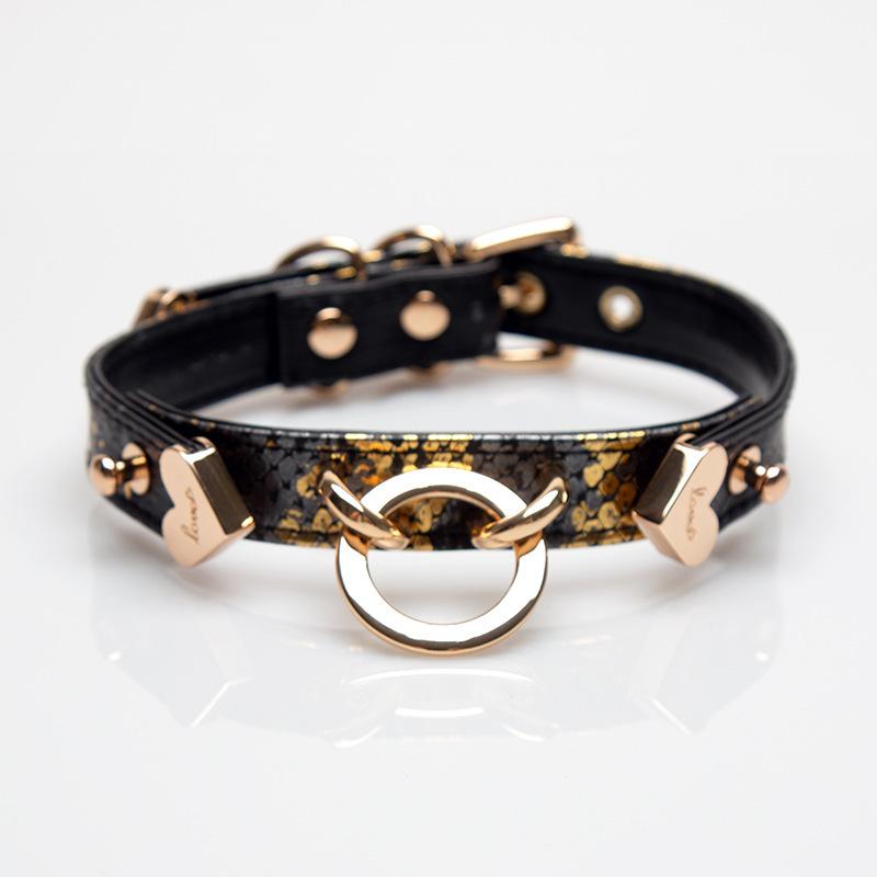 Handmade Snake Leather Collar Choker Subculture Punk Original Collar Explosive